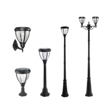 Pôle d&#39;éclairage de rue en aluminium Lampadaire antique solaire